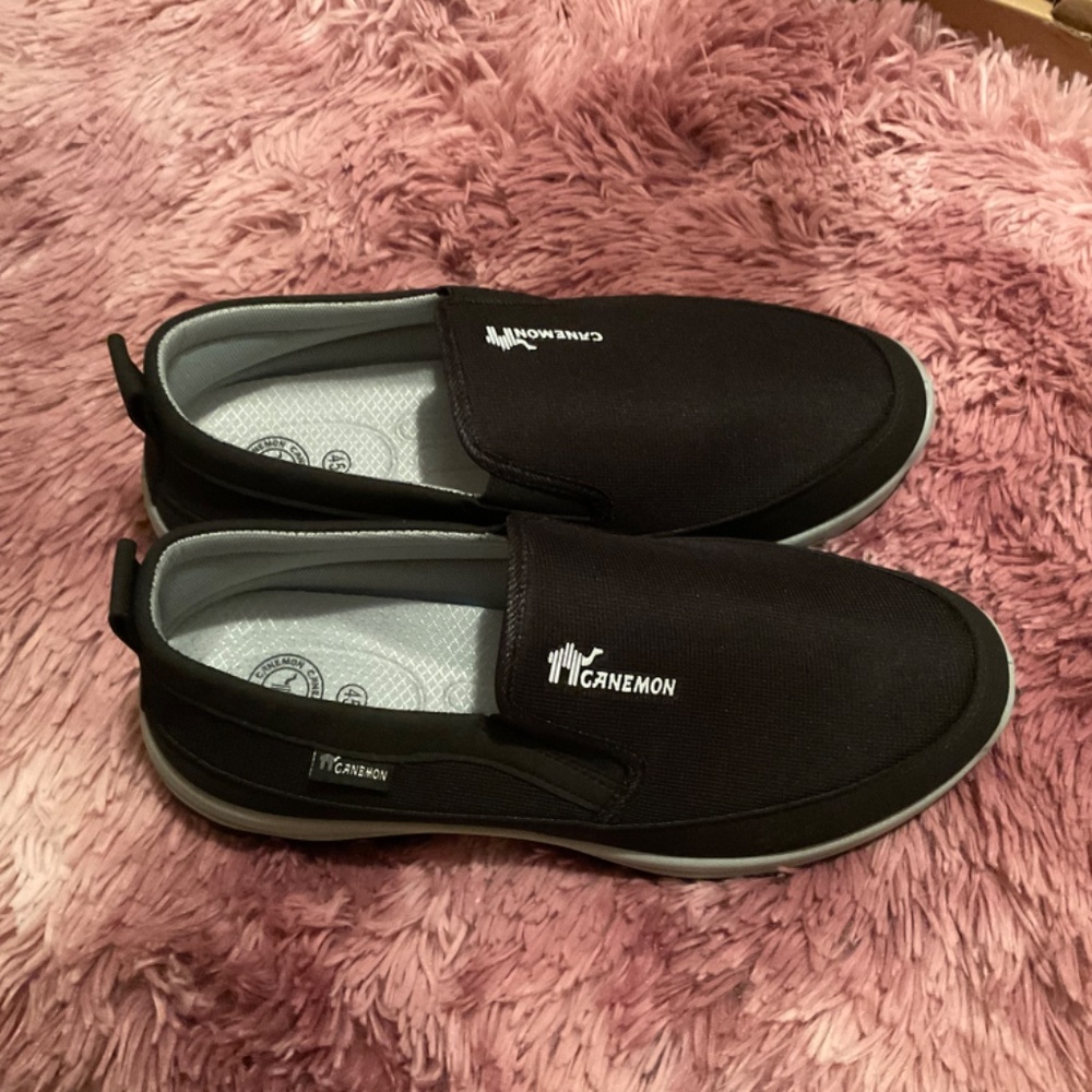 Men's New Black CANEMON Comfortable Casual Slip-on Shoes 45/US10.5